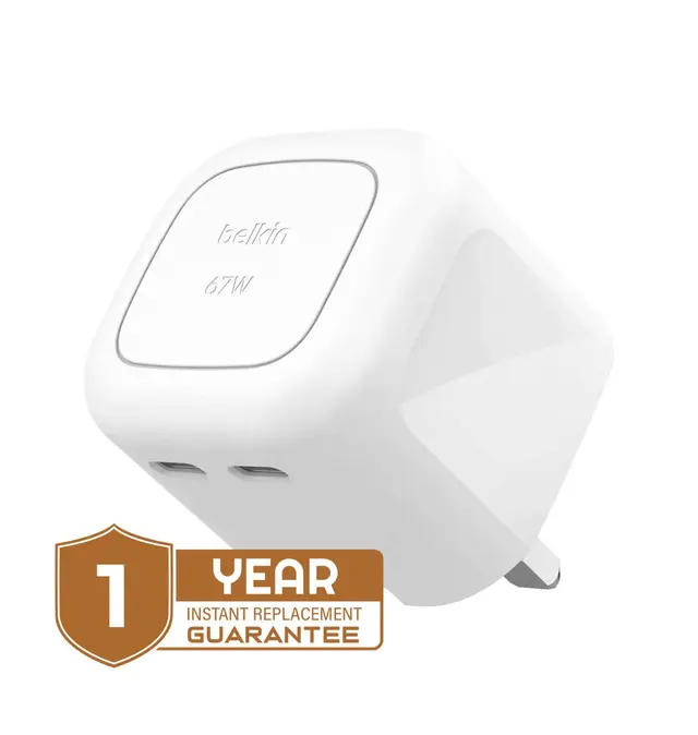 Belkin BoostCharge Pro Dual USB-C GaN Wall Charger 67W